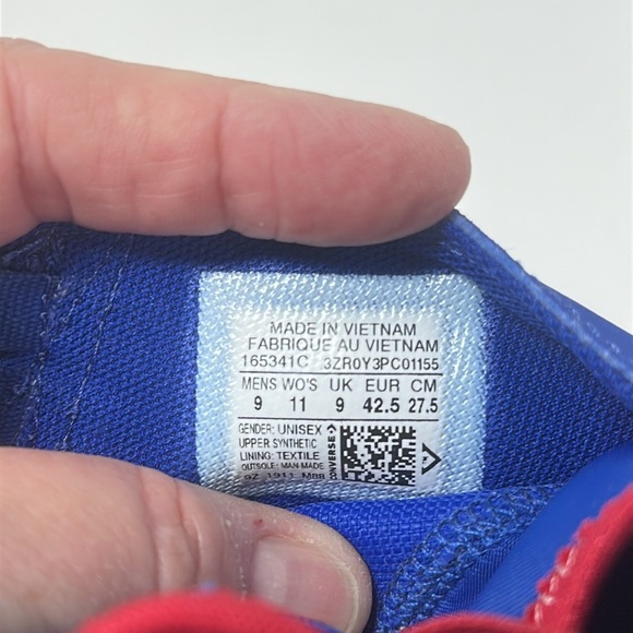 Chuck Taylor All Star Ultra Mid Blue Enamel Red Converse Sneakers Size 9 - Picture 3 of 7